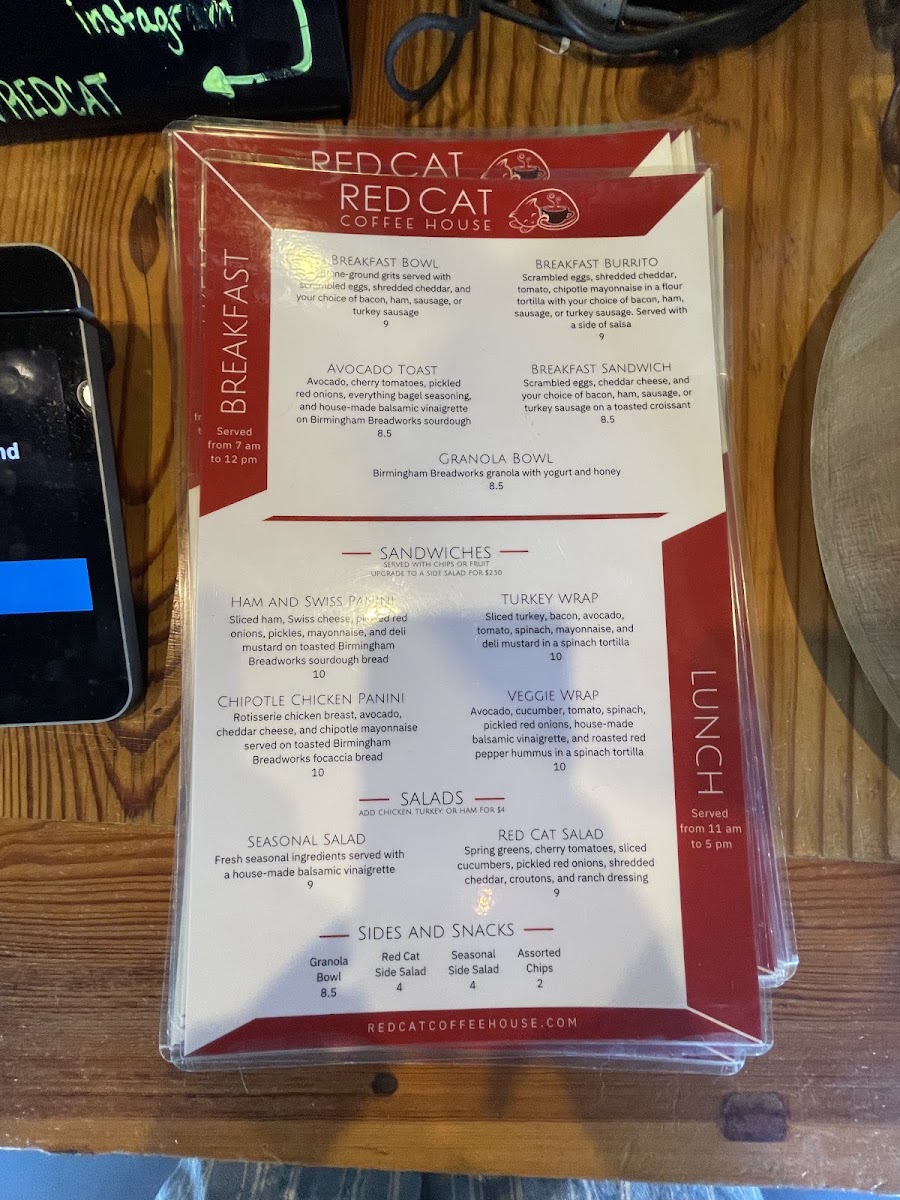 Menu The Red Cat @ Railroad Park-2