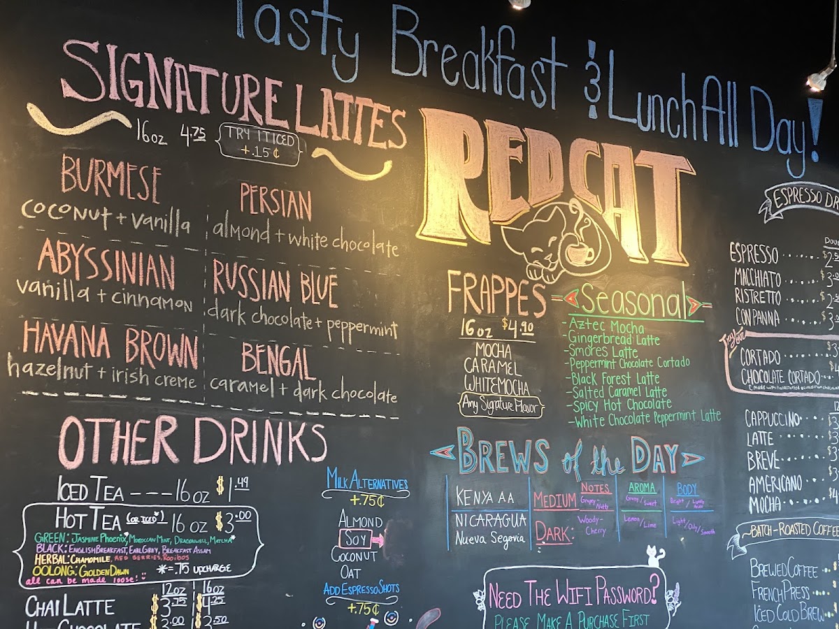 Menu The Red Cat @ Railroad Park-4