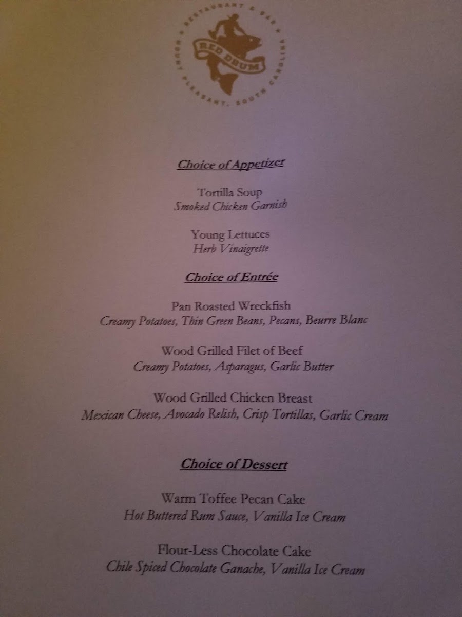 Menu The Red Drum-5