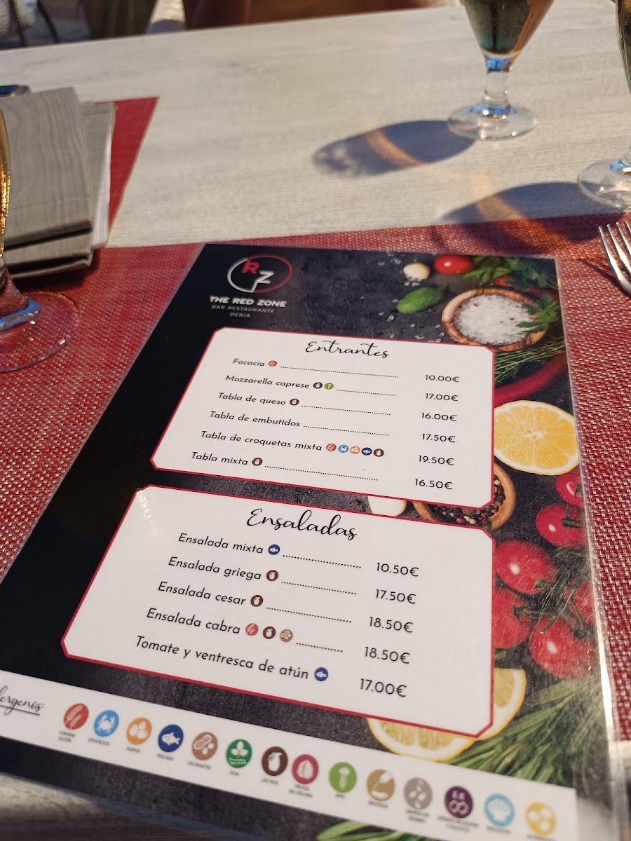 Menu The Red Zone-2