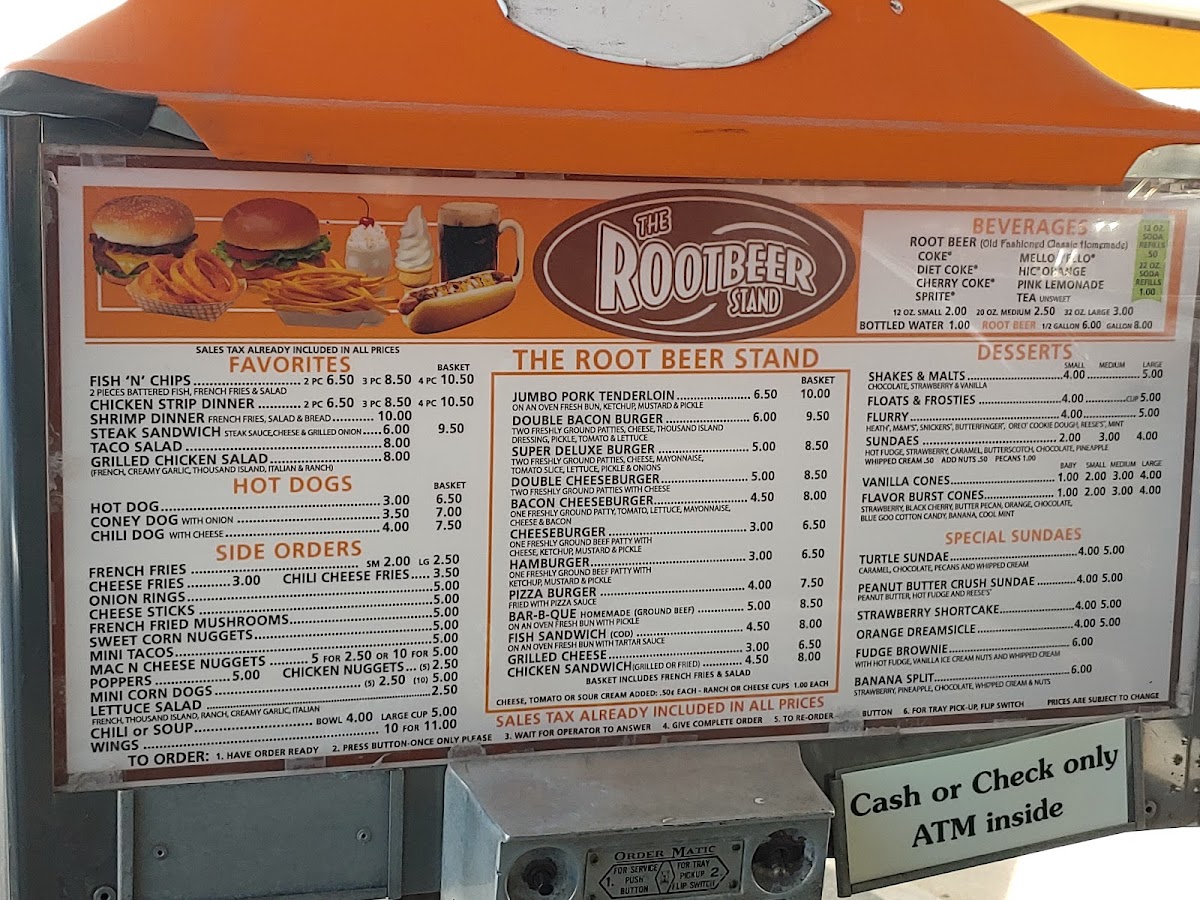 Menu The Rootbeer Stand-1