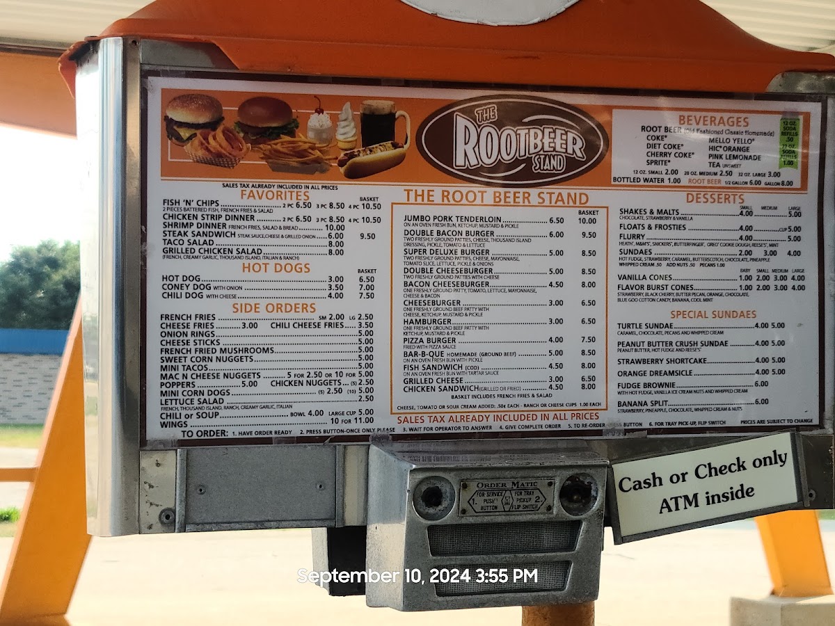 Menu The Rootbeer Stand-7