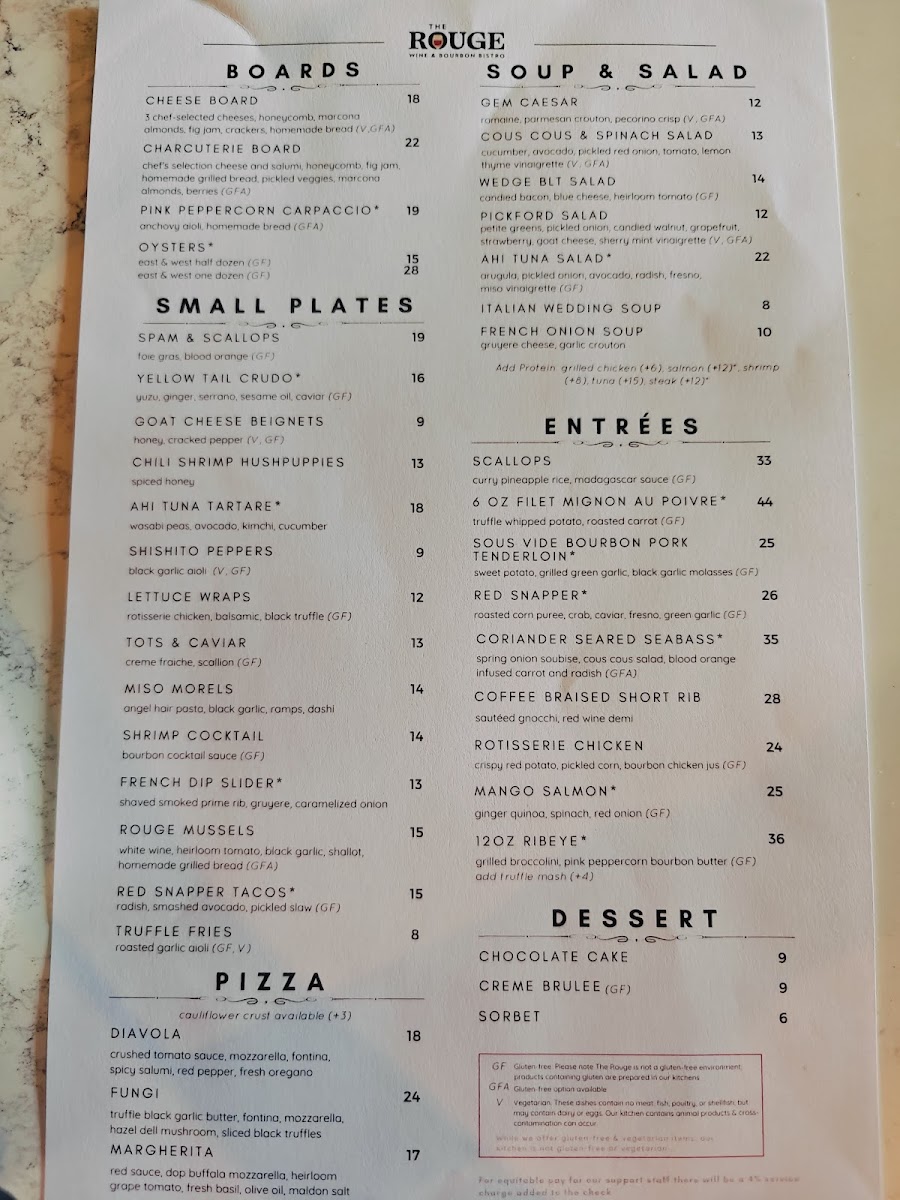 Menu The Rouge Wine & Bourbon Bistro-2