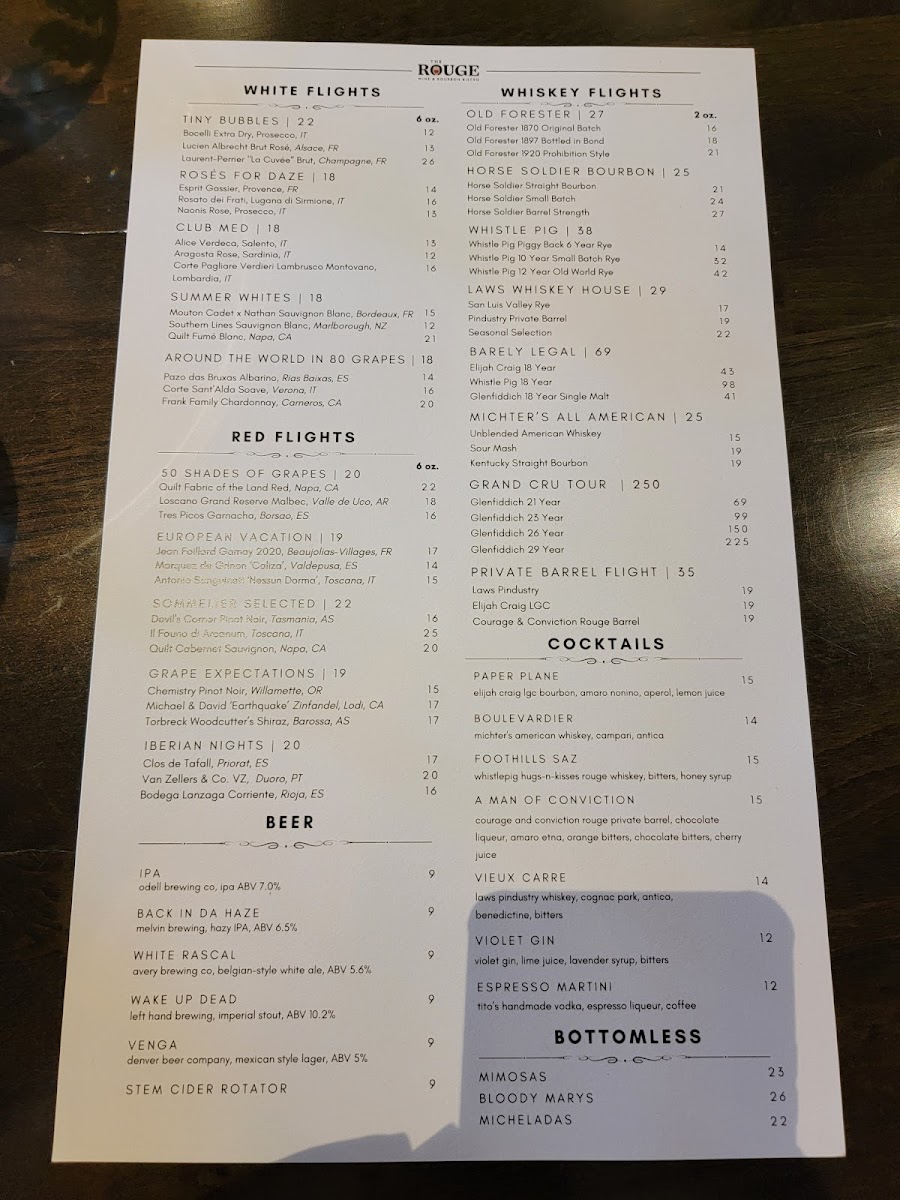 Menu The Rouge Wine & Bourbon Bistro-4