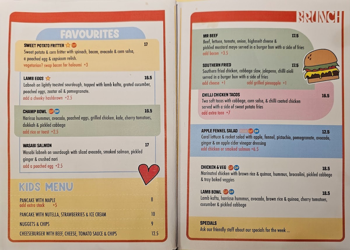 Menu The Rusty Rabbit - Australian Breakfast/brunch/lunch-4