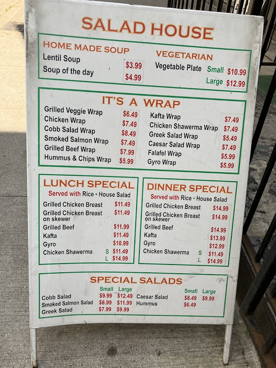 Menu The Salad House-1