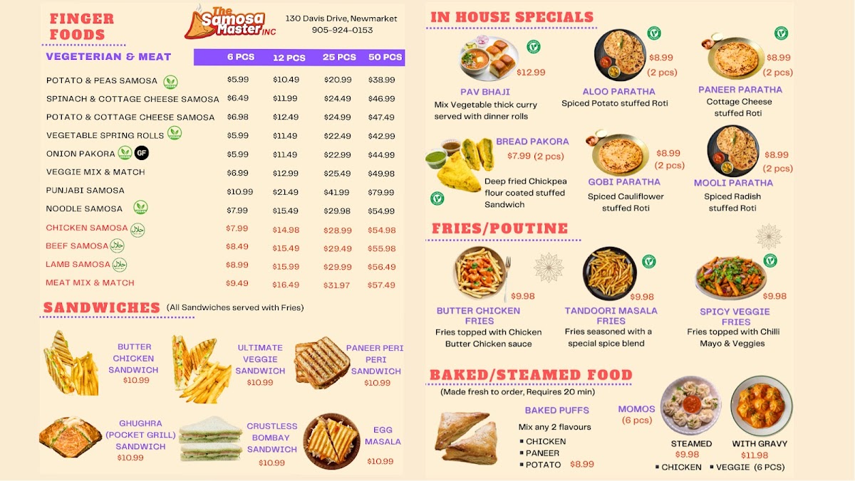 Menu The Samosa Master-2