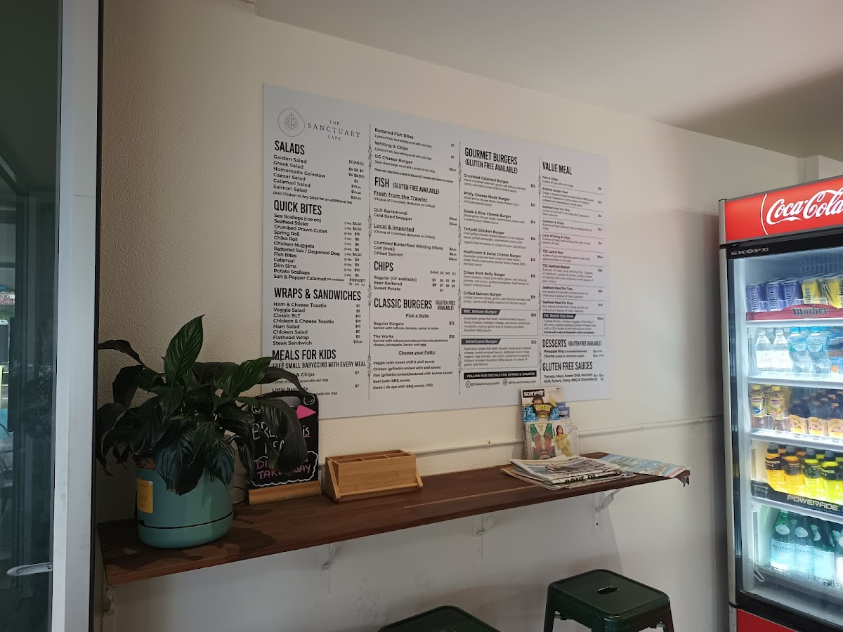Menu The Sanctuary Cafe Dicky Beach-10