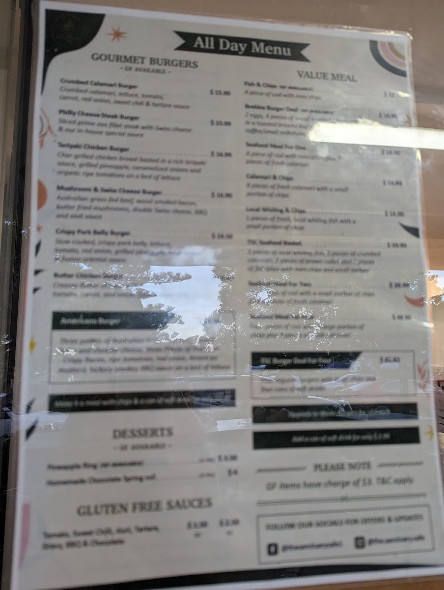 Menu The Sanctuary Cafe Dicky Beach-9