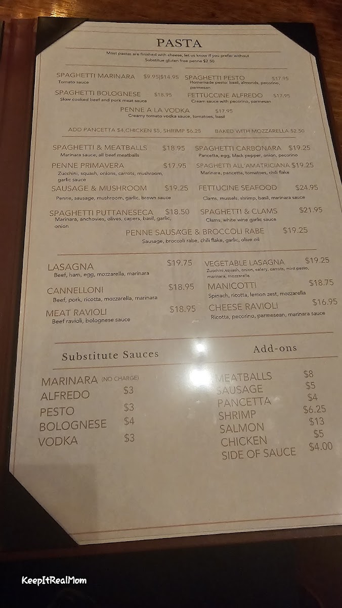 Menu The Sausage Factory-1