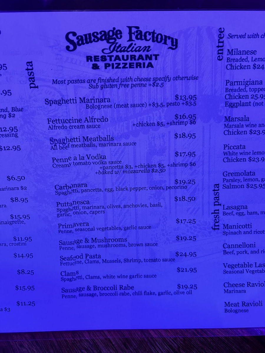 Menu The Sausage Factory-10