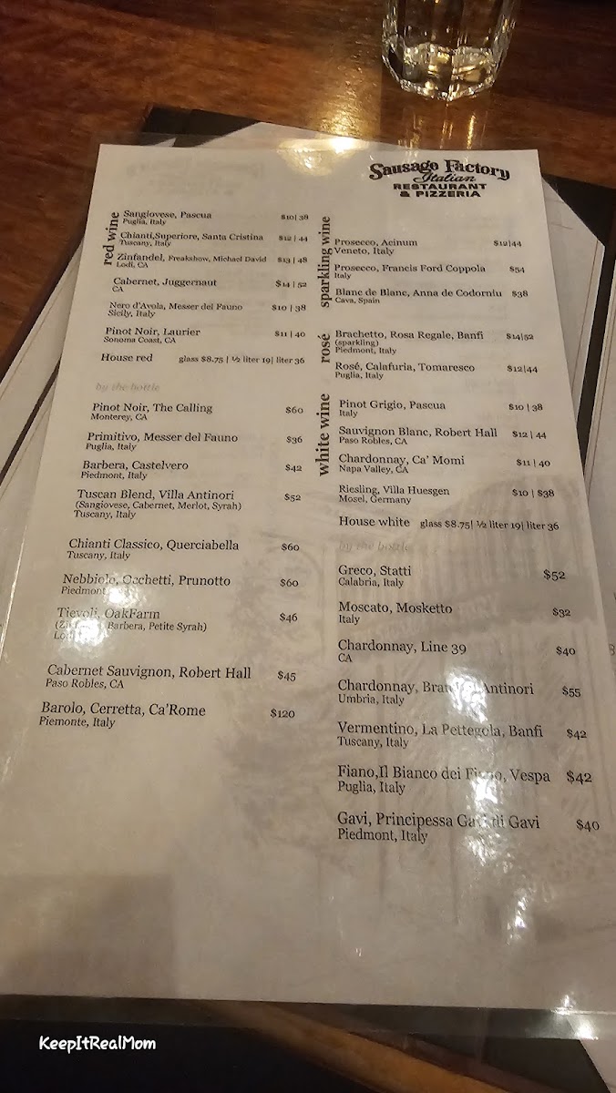Menu The Sausage Factory-6