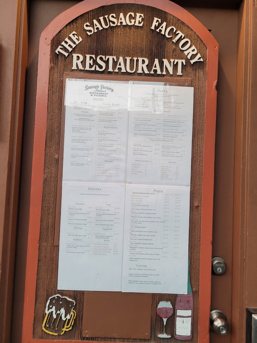 Menu The Sausage Factory-7