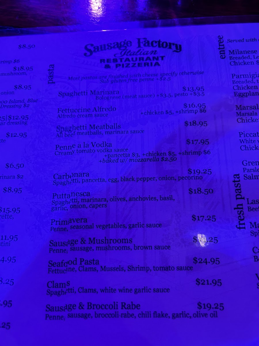 Menu The Sausage Factory-8
