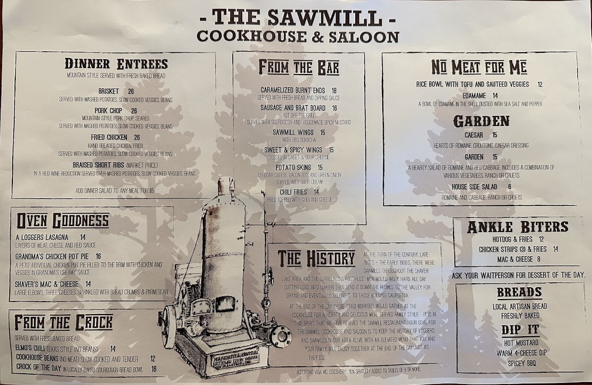 Menu The Sawmill-1
