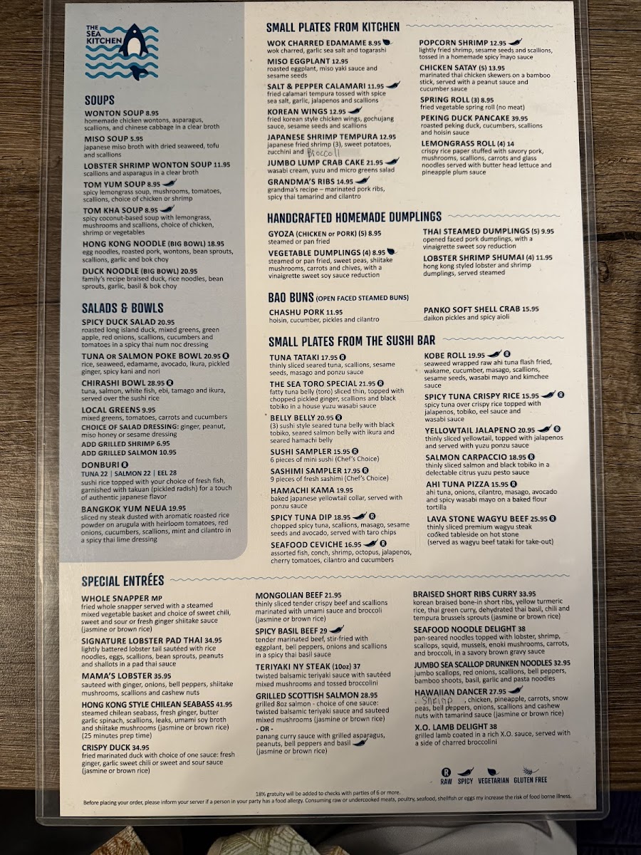 Menu The Sea South East Asian Kitchen And Sushi-2