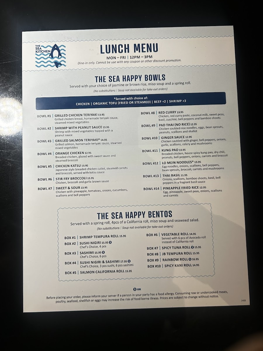 Menu The Sea South East Asian Kitchen And Sushi-5