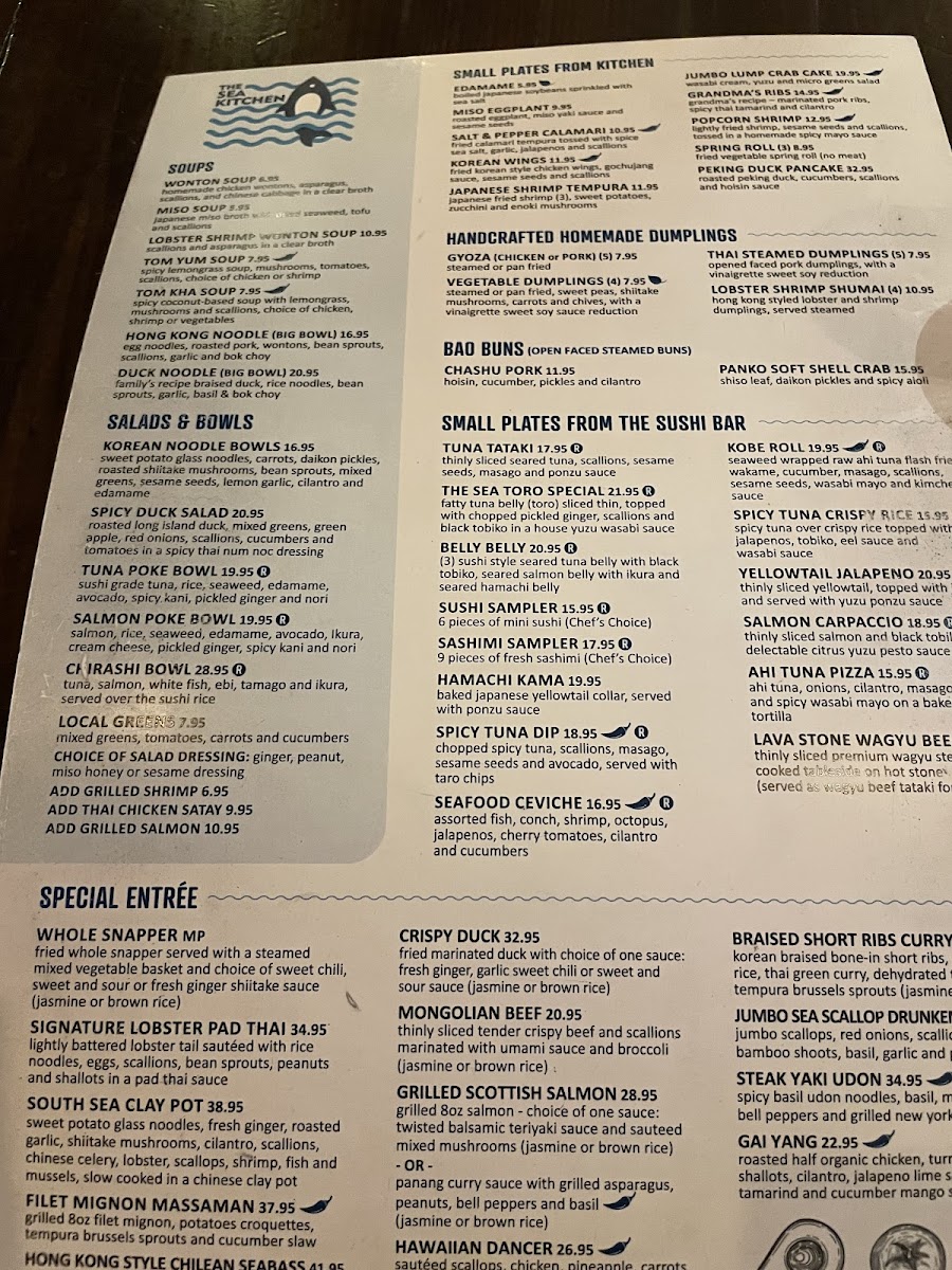 Menu The Sea South East Asian Kitchen And Sushi-8