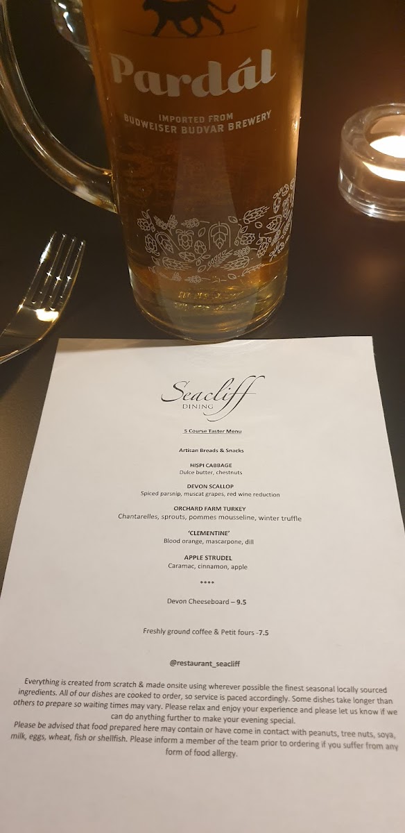 Menu The Seacliff Restaurant-2
