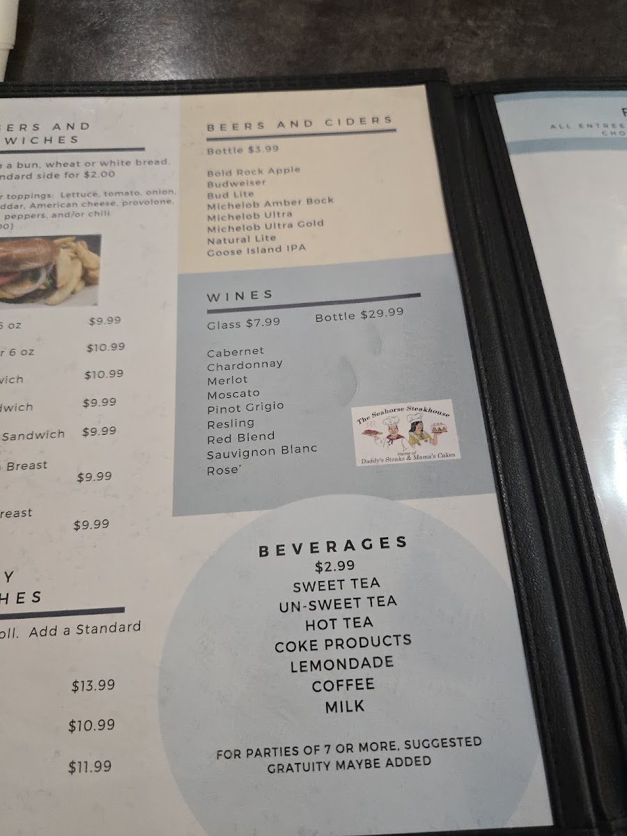 The Seahorse Restaurant Menu-10