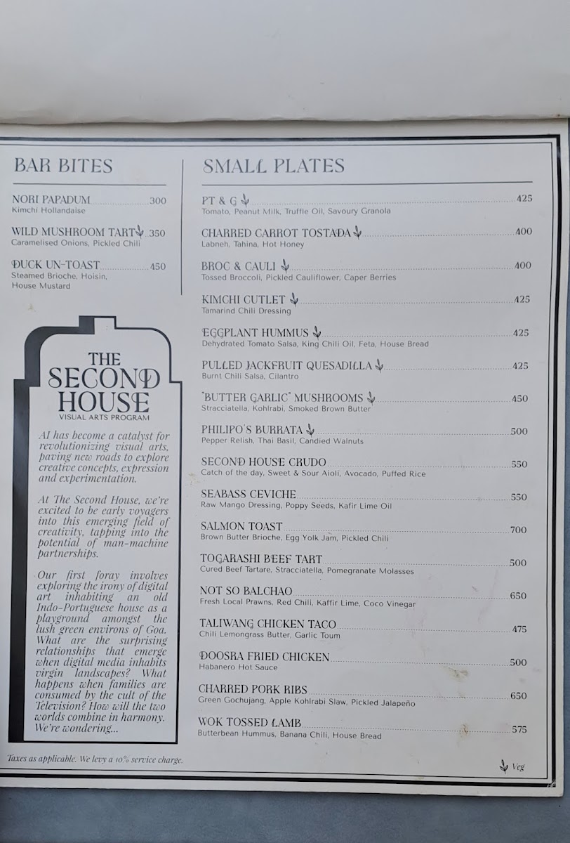 Menu The Second House-6