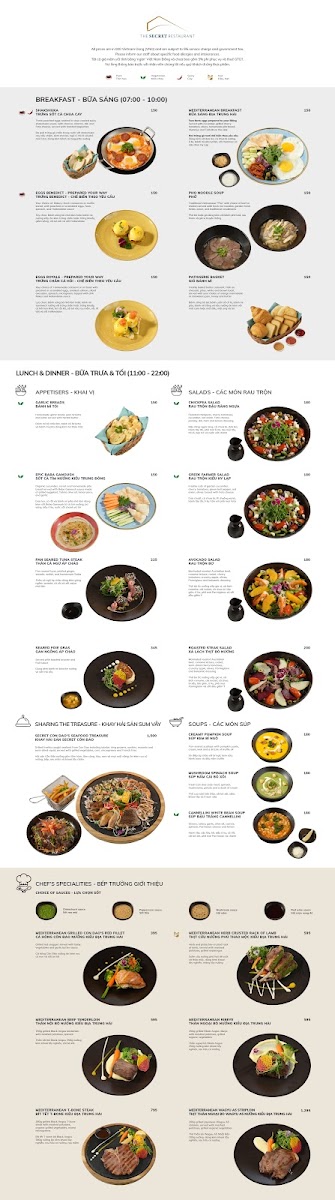 Menu The Secret Restaurant-1