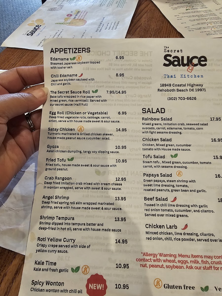 Menu The Secret Sauce Thai Kitchen-1