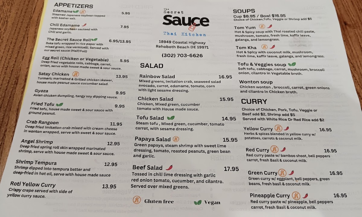 Menu The Secret Sauce Thai Kitchen-7