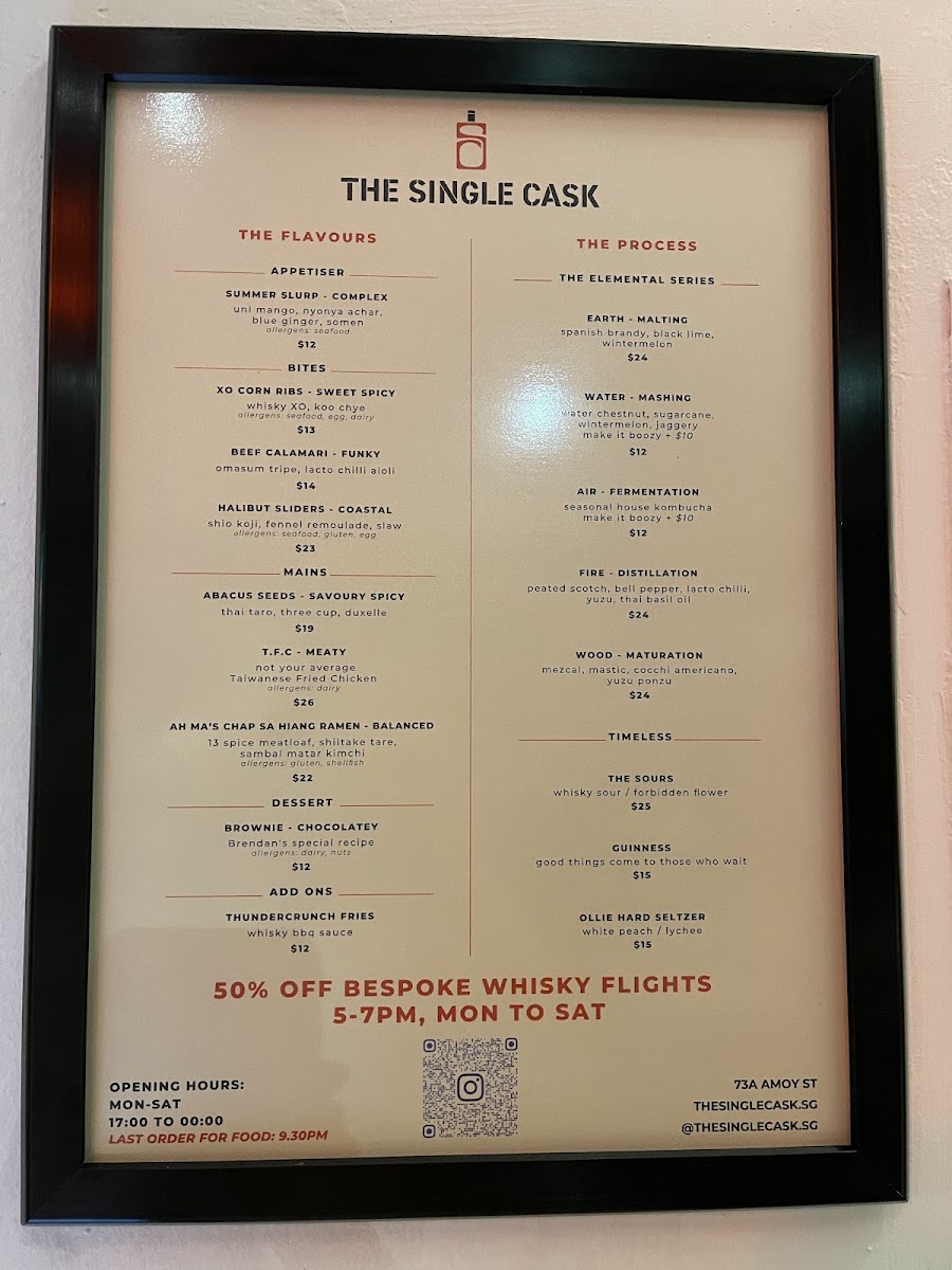 Menu The Single Cask-1