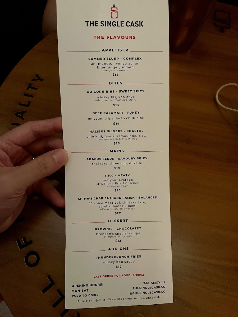 Menu The Single Cask-2