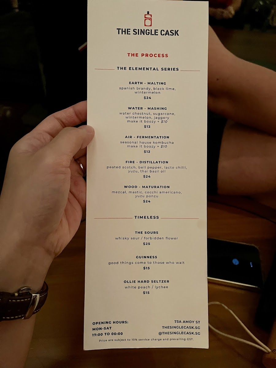Menu The Single Cask-3