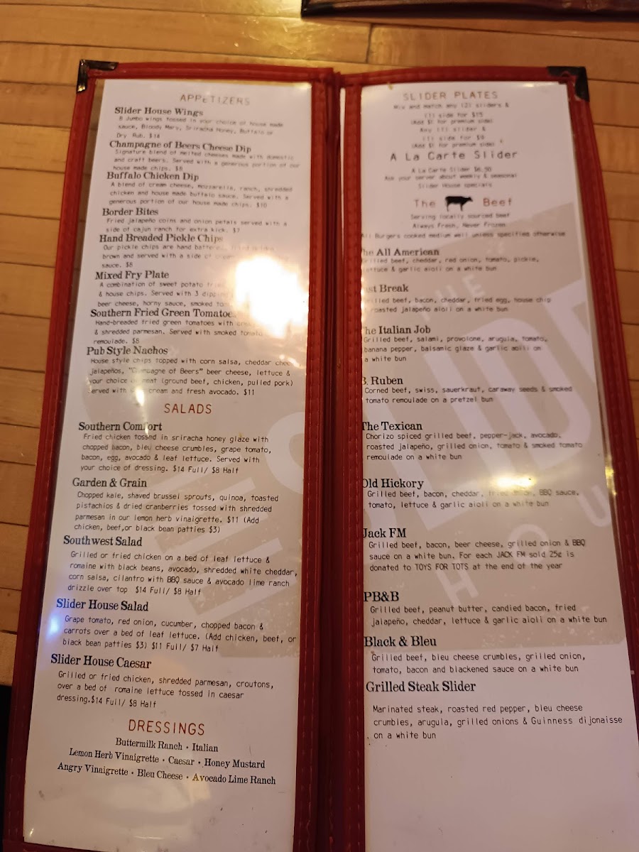 Menu The Slider House-5