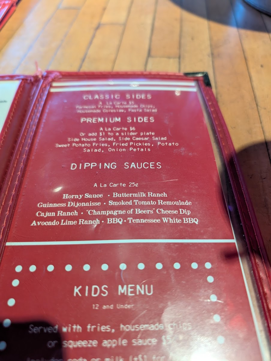 Menu The Slider House-7