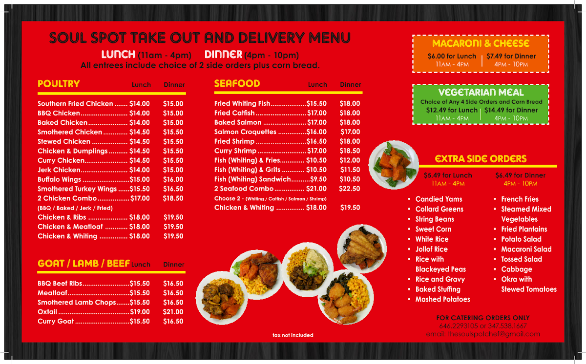 Menu The Soul Spot-1