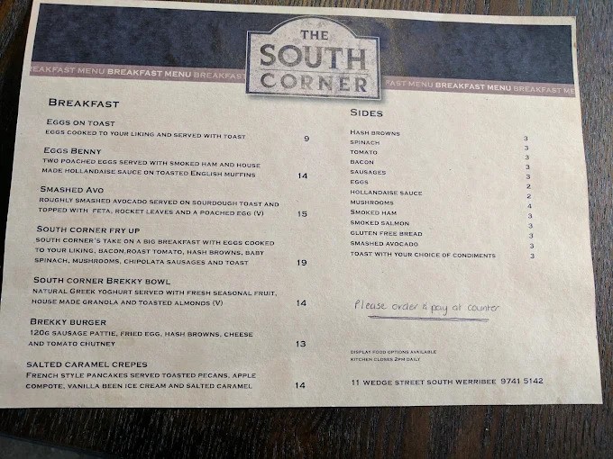 Menu The South Corner-8