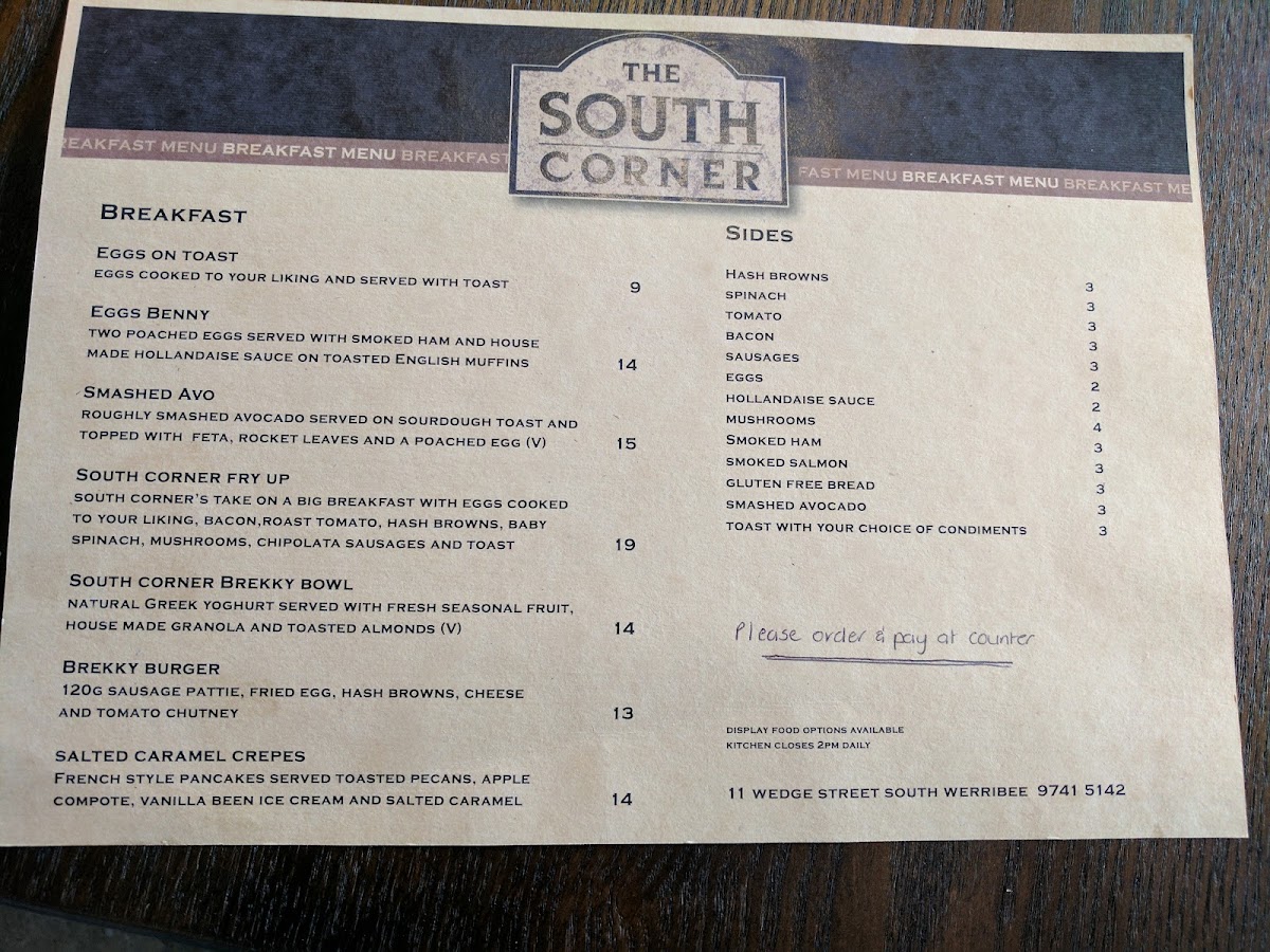 Menu The South Corner-9