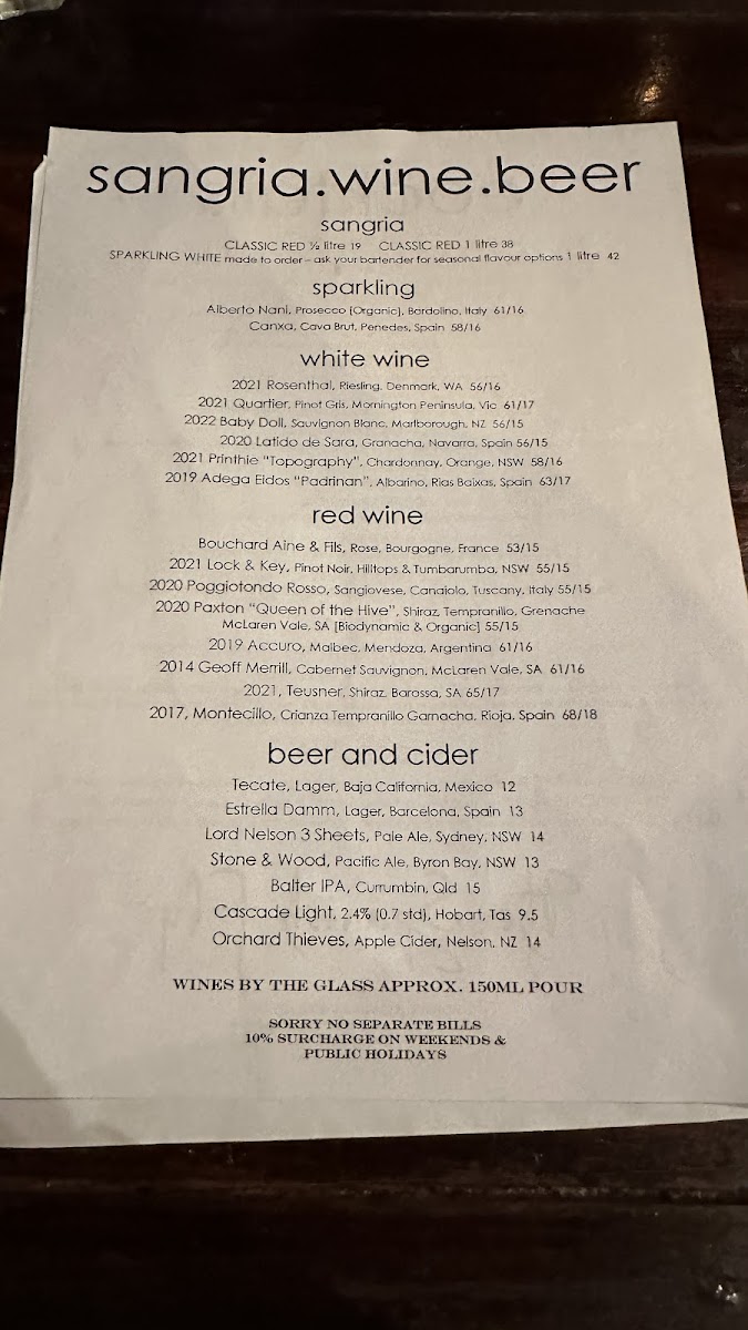 Menu The Spanish Fly-4