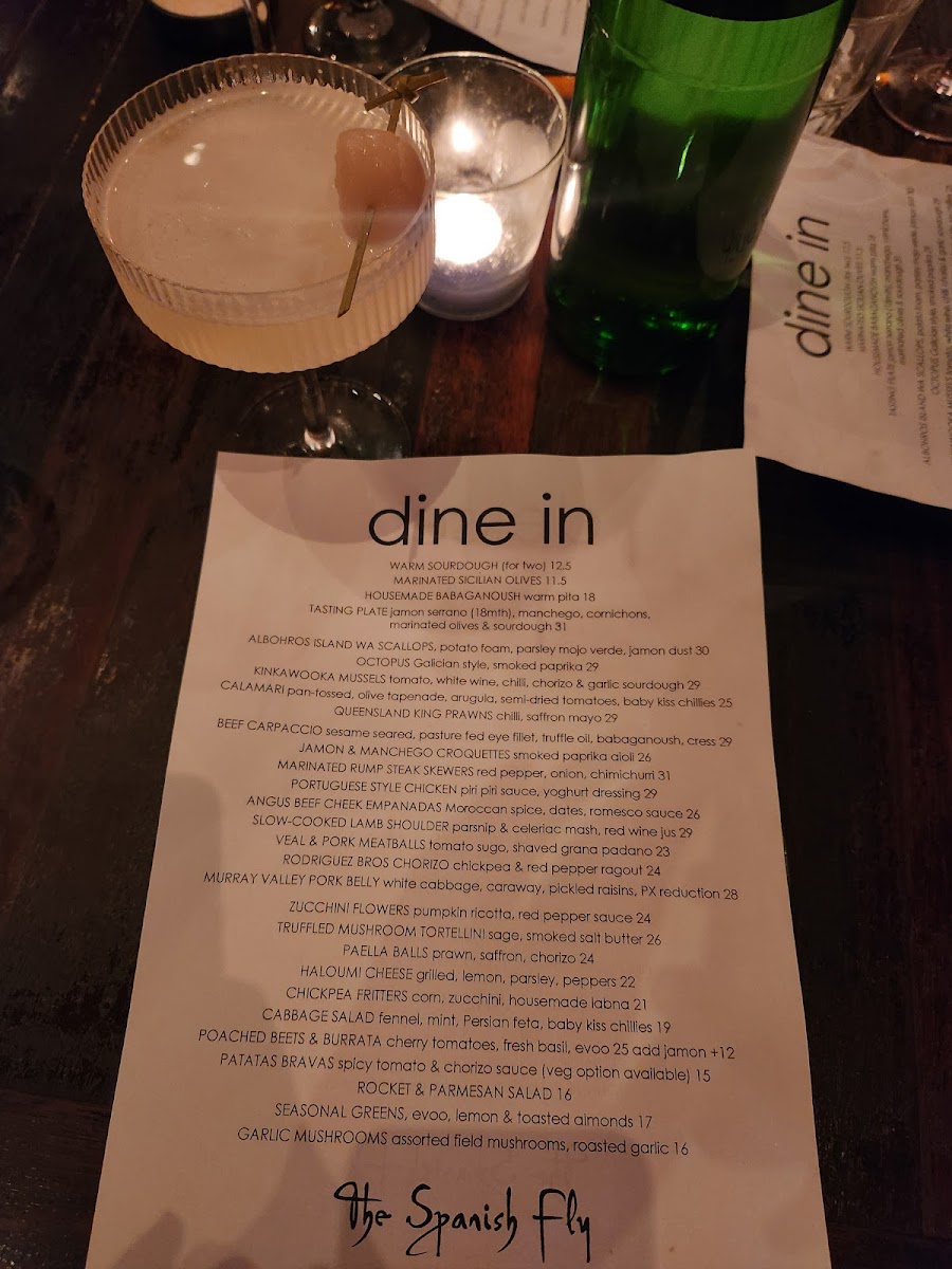 Menu The Spanish Fly-7