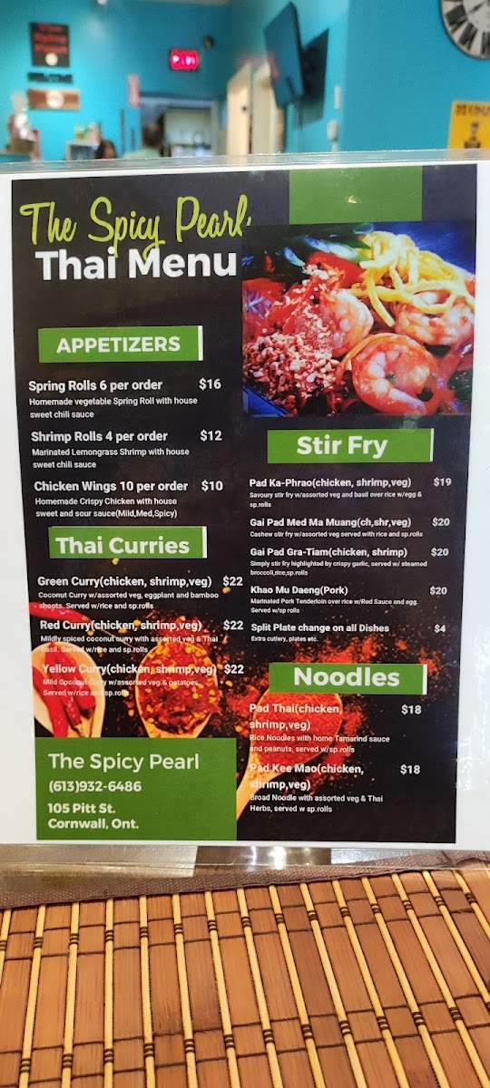 Menu The Spicy Pearl-1
