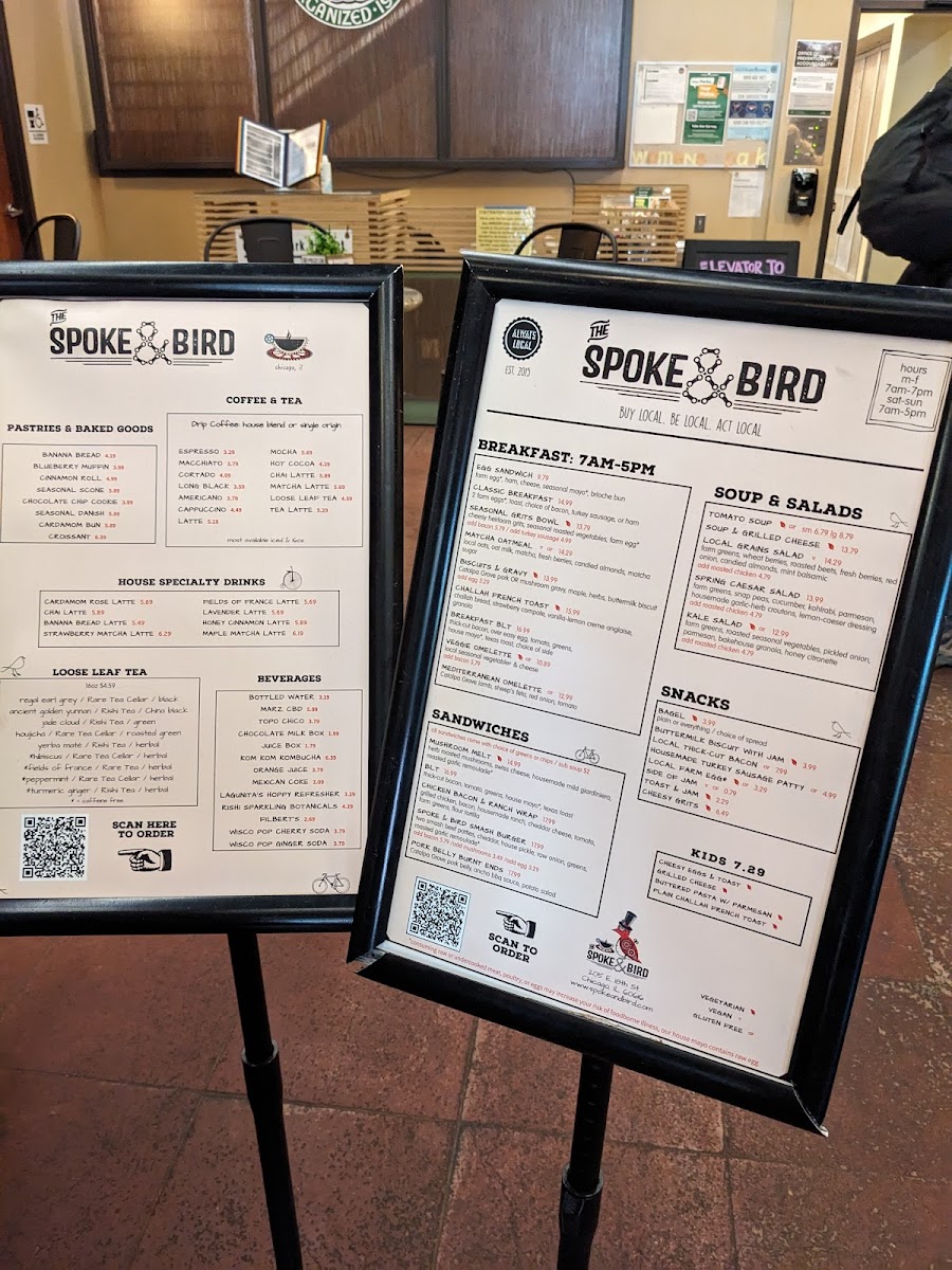 Menu The Spoke & Bird (South Loop)-5