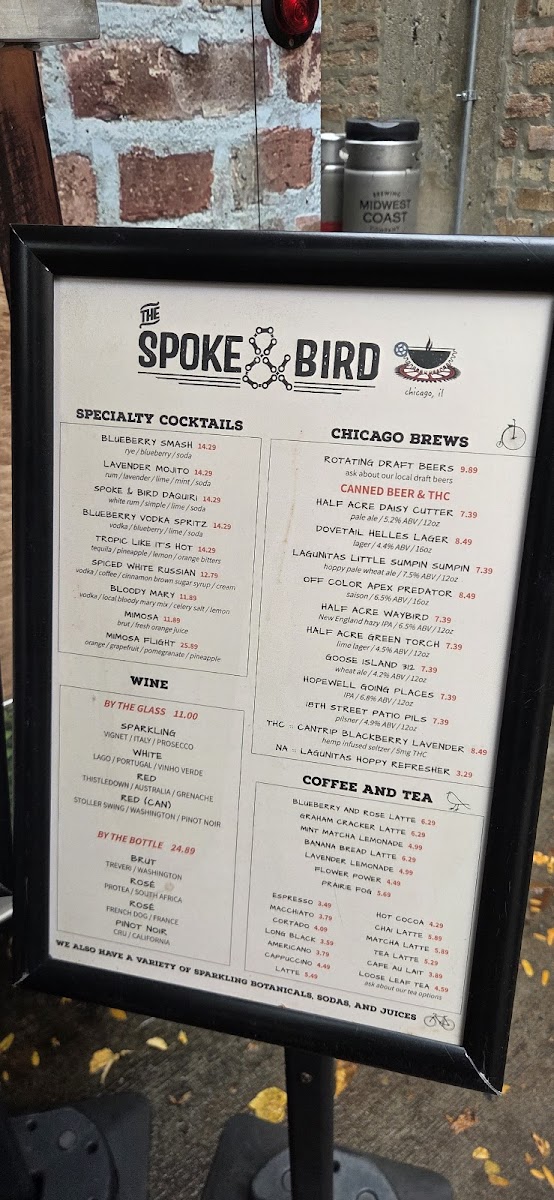 Menu The Spoke & Bird (South Loop)-6