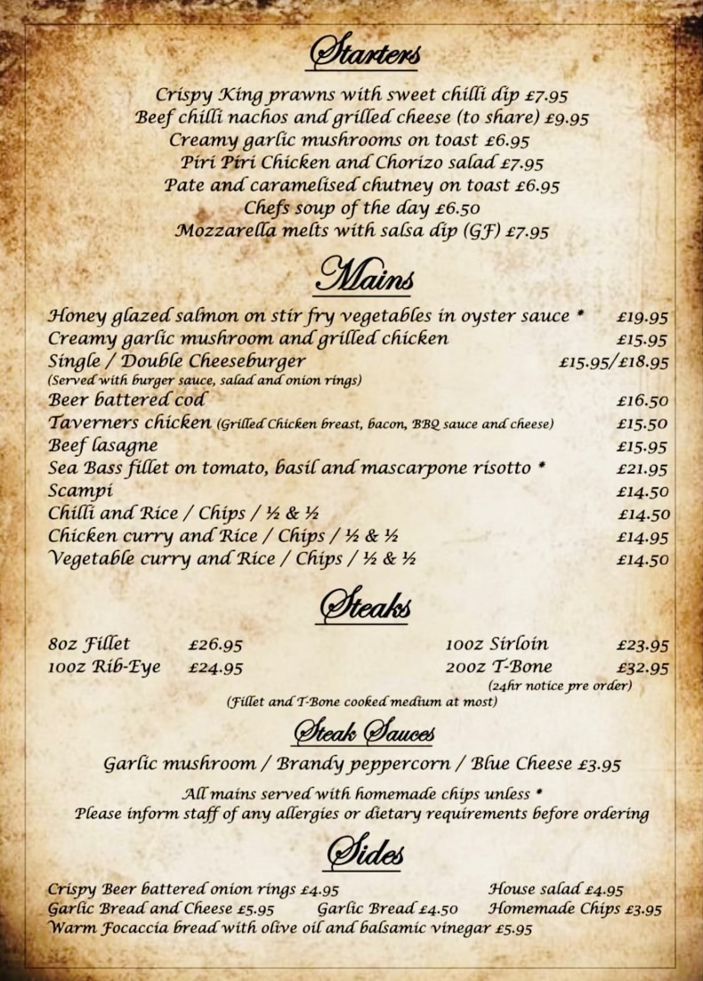 Menu The Sporting Chance-2