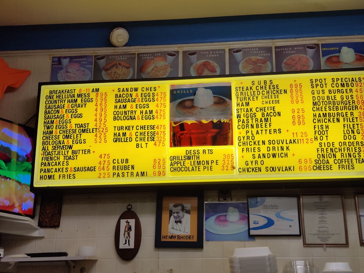 Menu The Spot-6