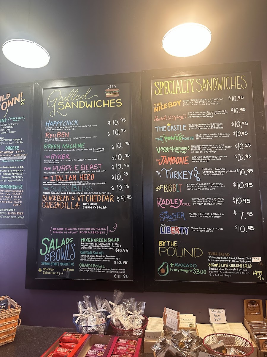 Menu The Spring Street Market & Cafe-1