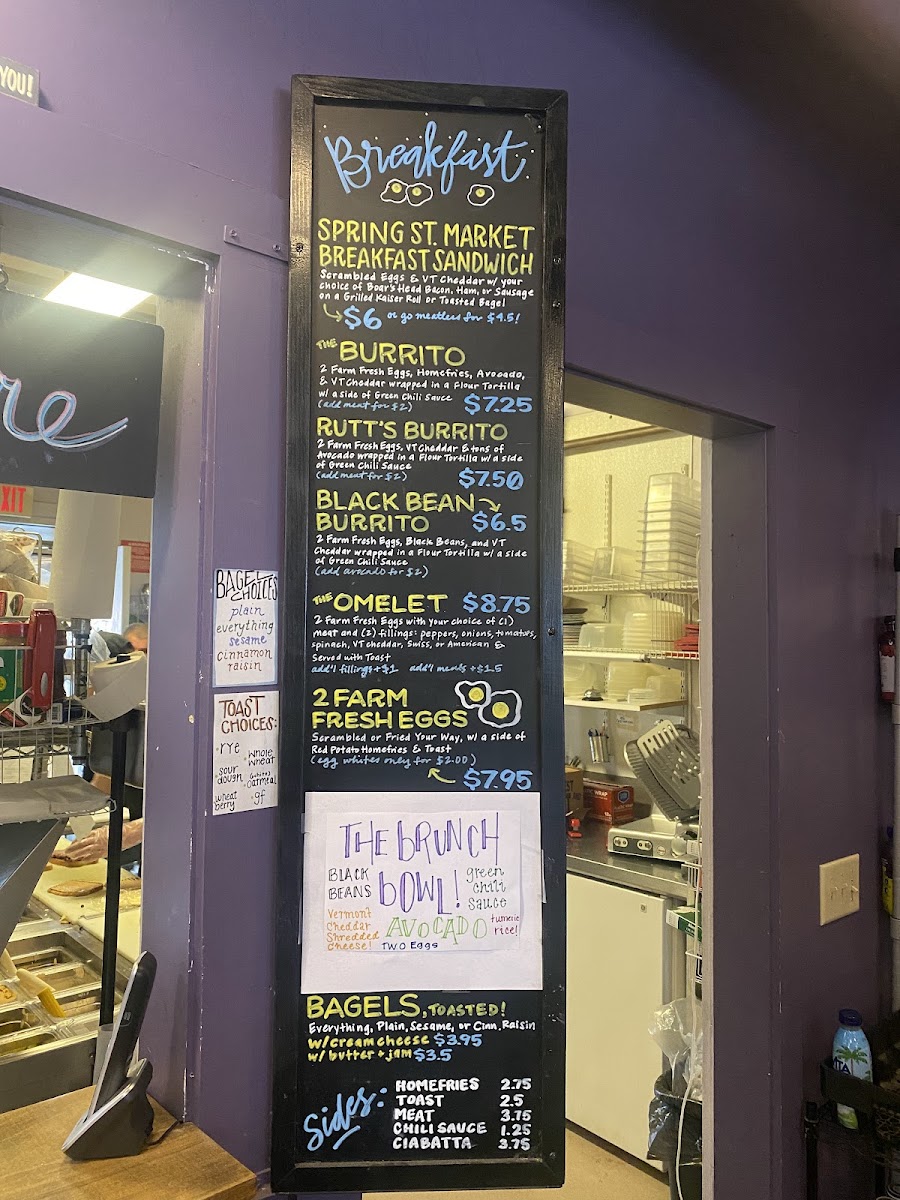 Menu The Spring Street Market & Cafe-5