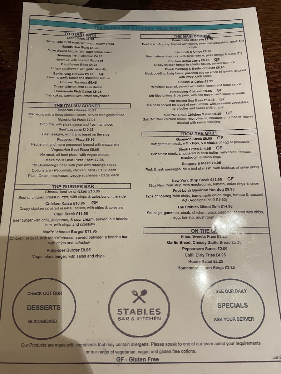 Menu The Stables-1