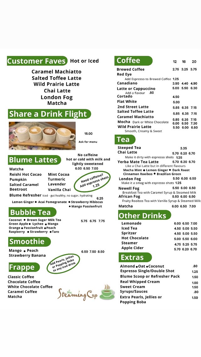 Menu The Steaming Cup-1
