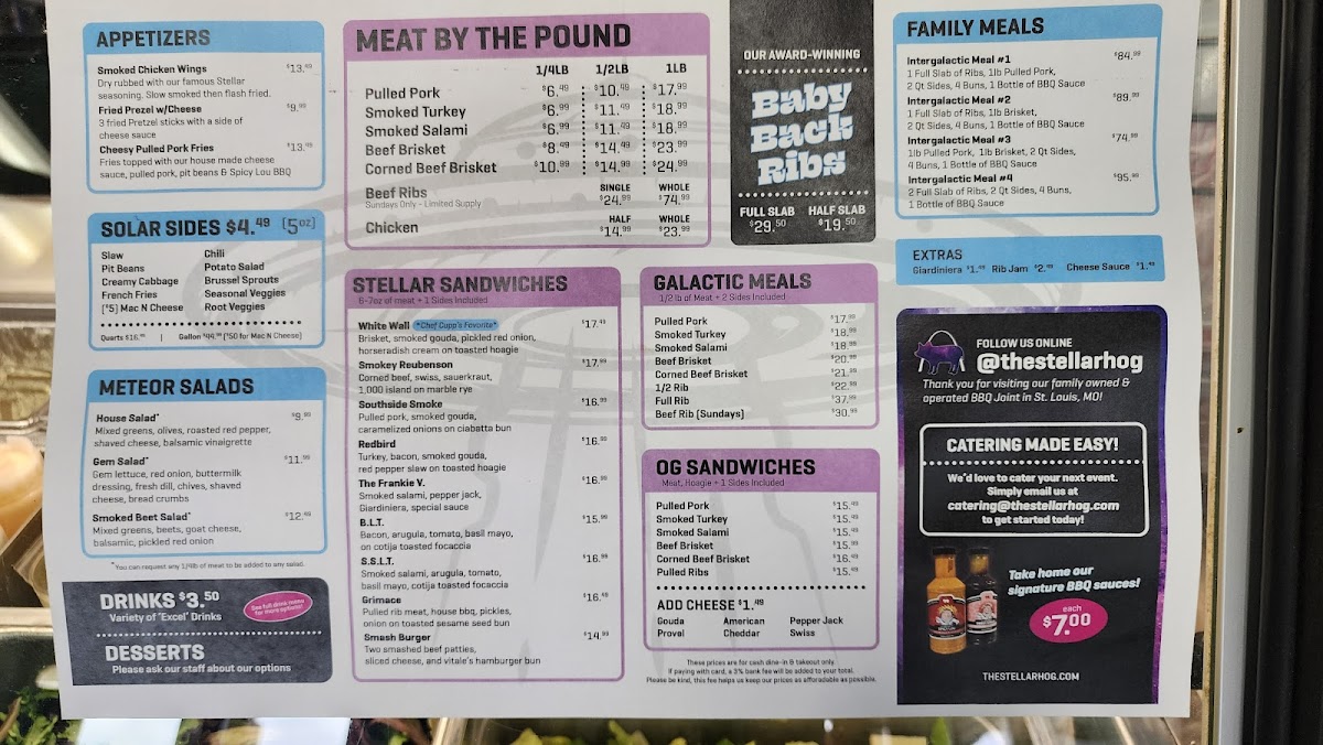 Menu The Stellar Hog-2