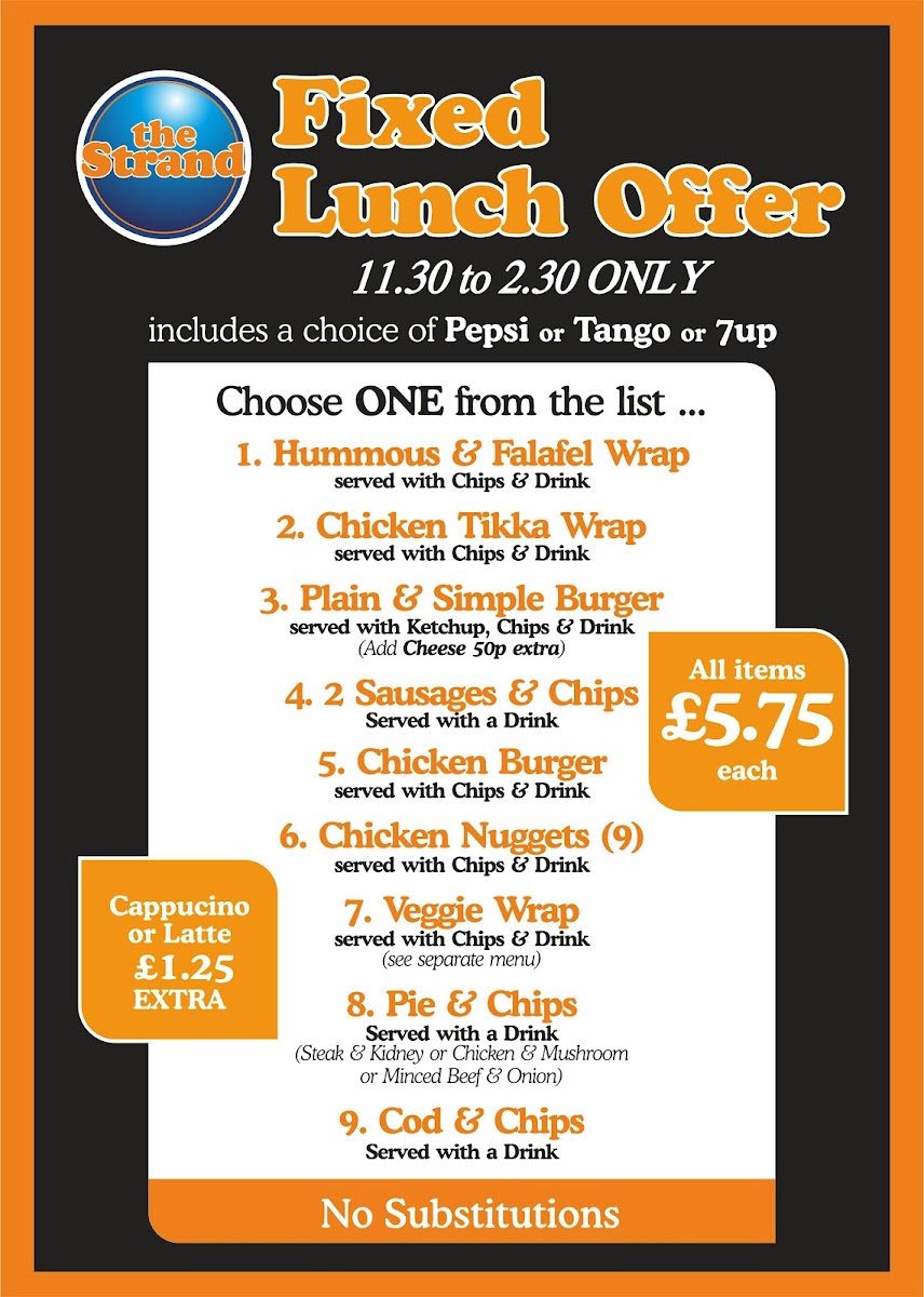 Menu The Strand Fish And Chips-9
