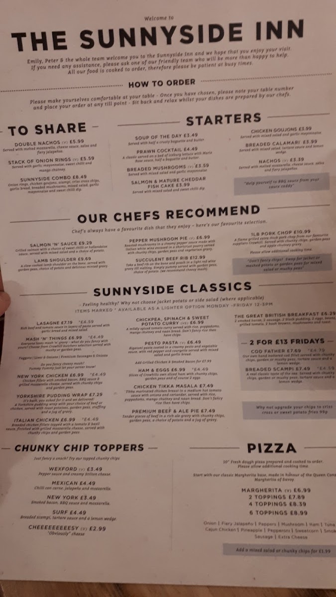 Menu The Sunnyside Inn-4